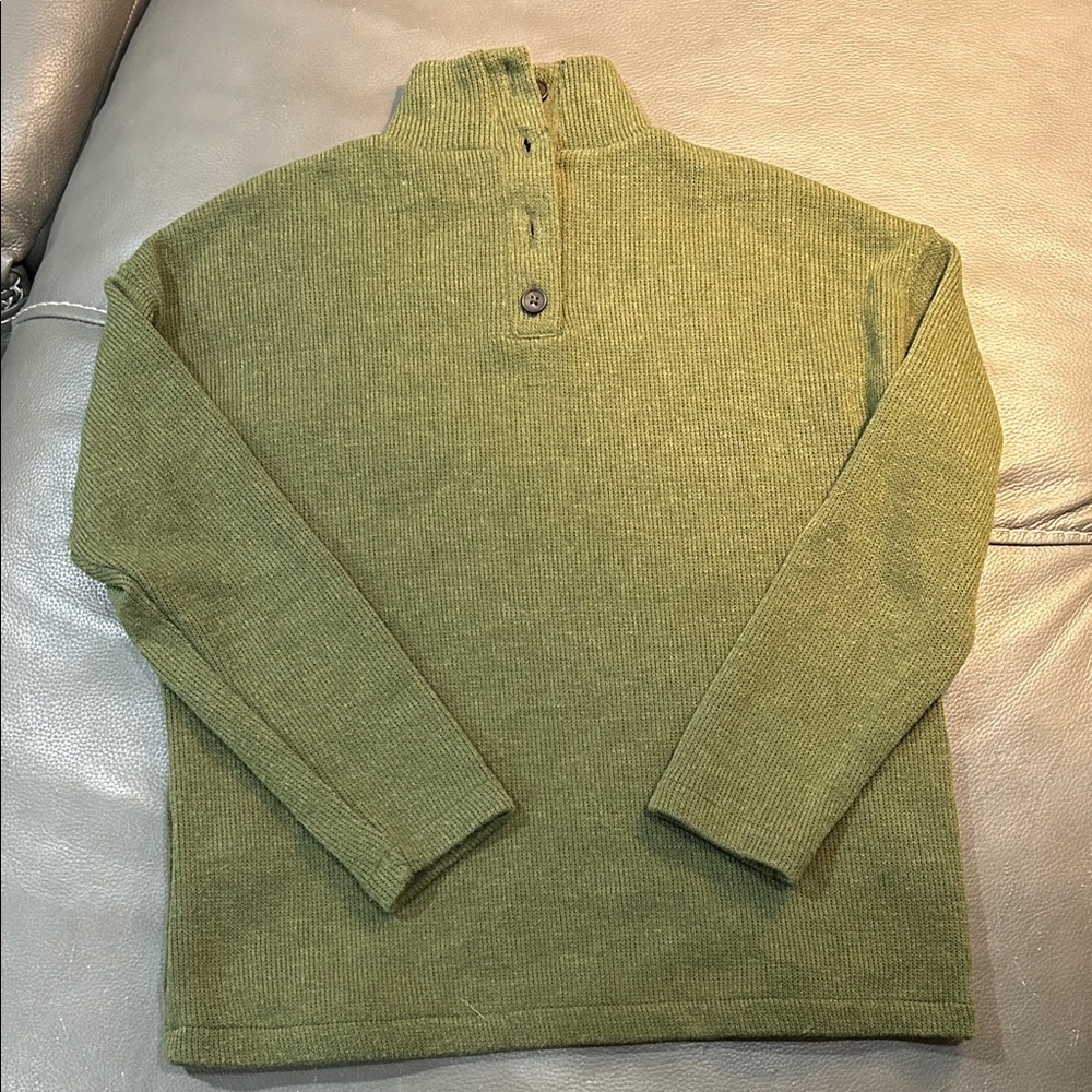 Madewell Womens Olive Green Sweater, size XS, has pockets